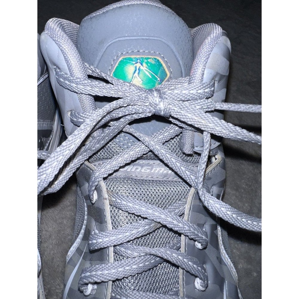 NIKE Swingman MVP 2 Mid Metal Baseball Cleats Gray/White 616258-011 Size 12 - Picture 9 of 12